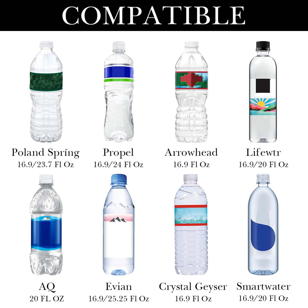Linkidea Disposable Water Bottle Sleeve Compatible with Smartwater 16.9/20Fl Oz, Evian 16.9Fl Oz, Insulated Neoprene Plastic Bottled Water Cover Holder with Lockable Zipper (1 Pack / Black)