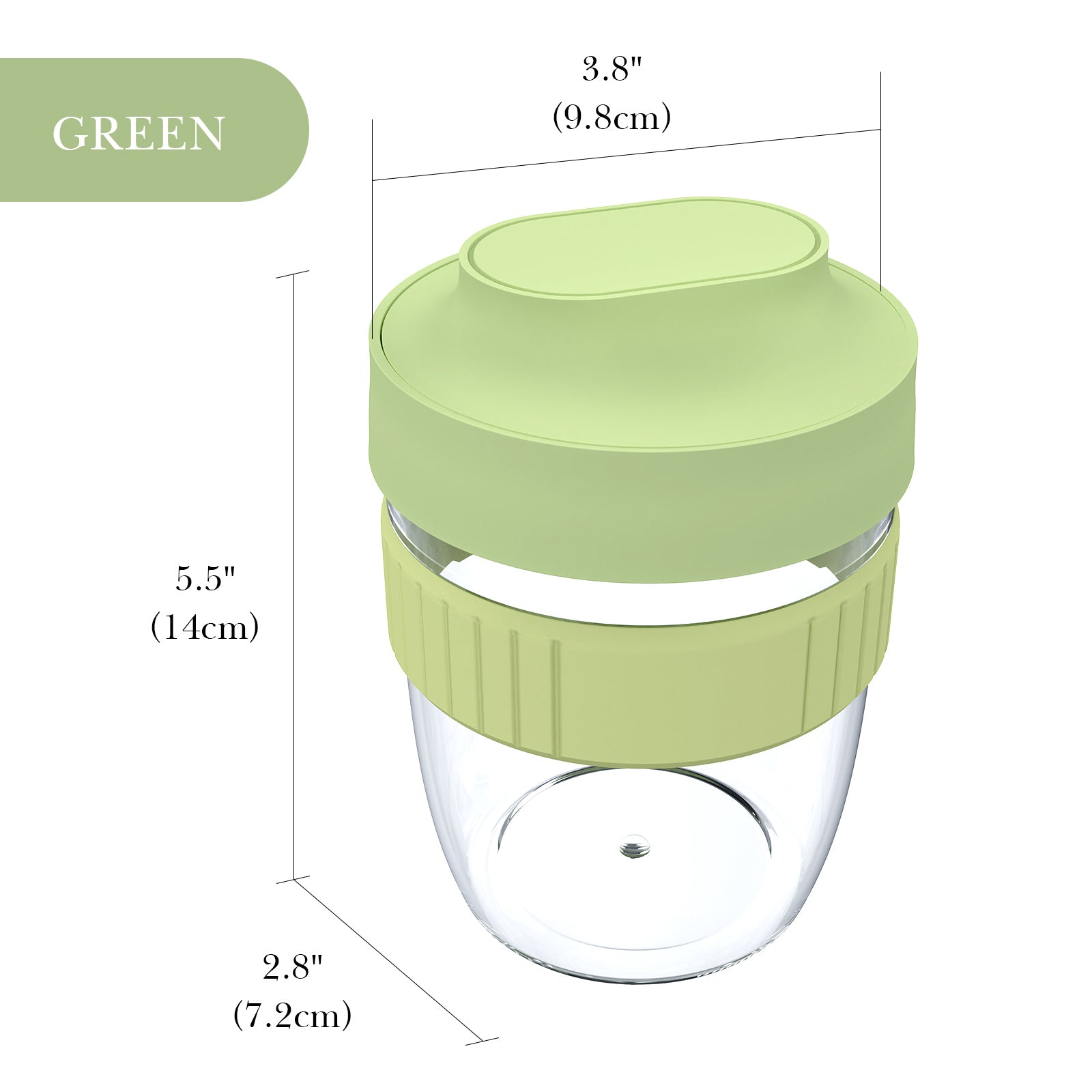 Linkidea Overnight Oats Containers with Lids, 19.2 oz Airtight Plastic Yogurt Cups with Spoons and Lids, Portable Overnight Oats Container for Milk, Cereal, Fruit, Yogurt, Fits Work/Picnic (Green)