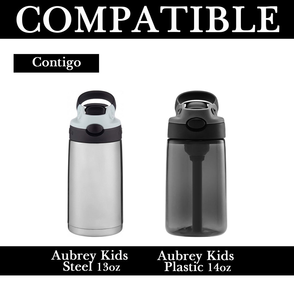 Linkidea Water Bottle Sleeve Compatible with Contigo Aubrey Tritan 14oz, Steel 13oz Kids Bottle, Waterbottle Holder Bag with Name Tag, Black