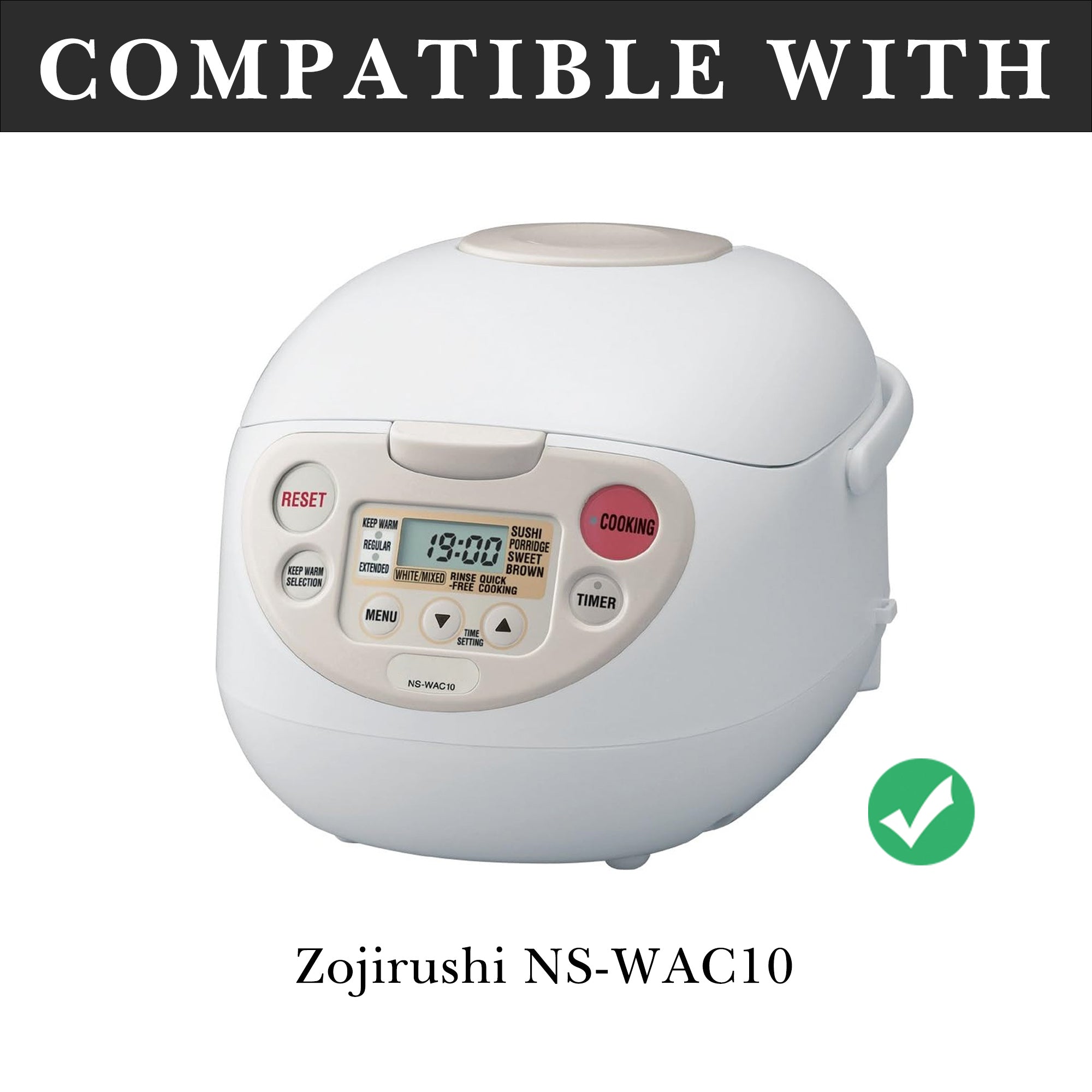 Linkidea Rice Cooker Stainless Steel Inner Pot Compatible with Zojirushi NS-WAC10, Dishwasher Safe, No Coating Replacement Bowl
