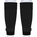 Linkidea Kids Soccer Grip Socks with Shin Guard Sleeve for Age 6 - 9 (Black)