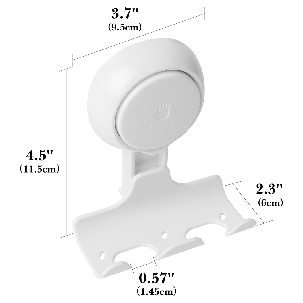 Linkidea 2 Pack Razor Holder for Shower Wall, Suction Cup Hooks Razor Holder, Removable and Reusable Shower Razor Holder , Compatible with Gillette Fusion 5 Power, Dorco, Harry's (White)