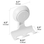Linkidea 2 Pack Razor Holder for Shower Wall, Suction Cup Hooks Razor Holder, Removable and Reusable Shower Razor Holder , Compatible with Gillette Fusion 5 Power, Dorco, Harry's (White)