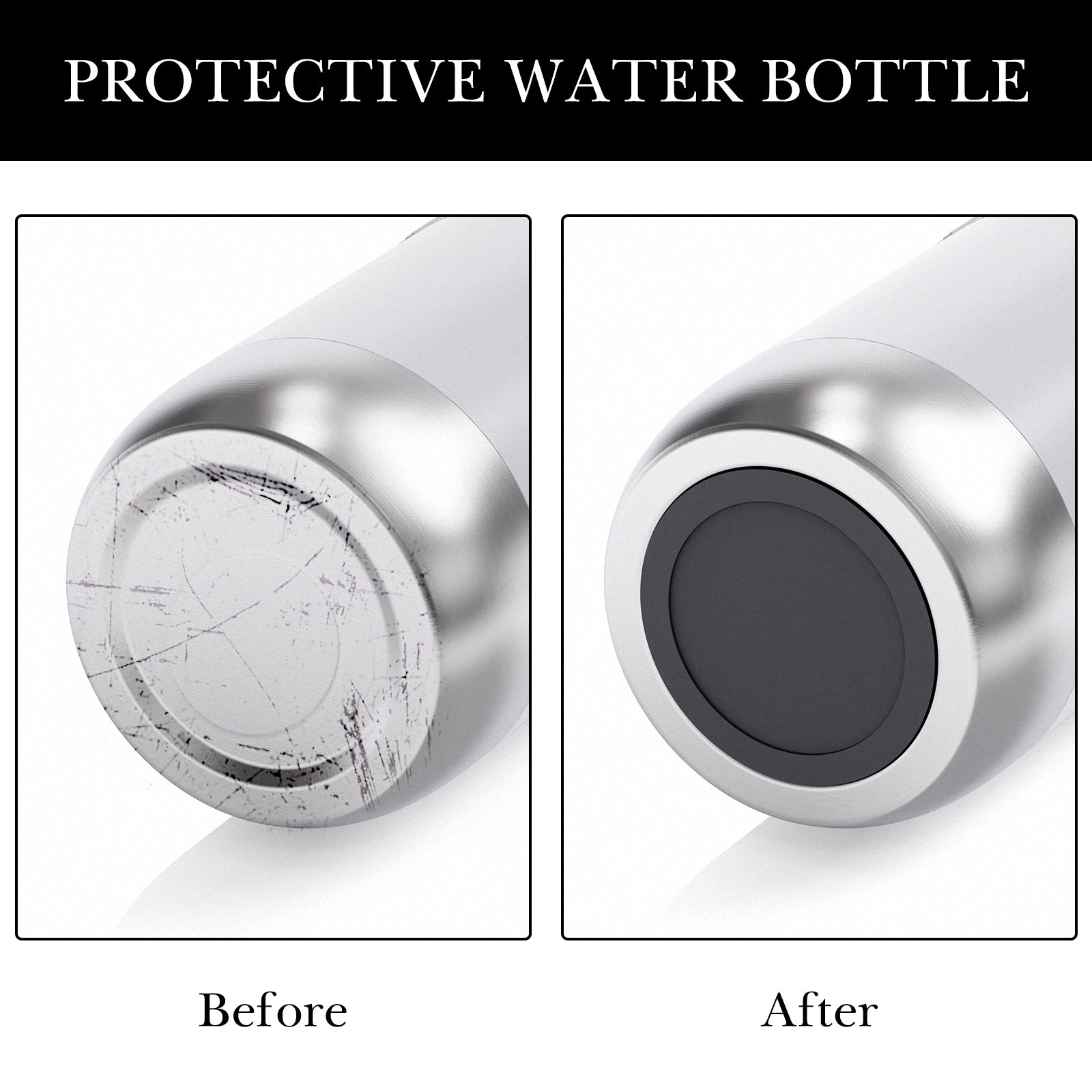 Linkidea 6 Pack Water Bottle Bottom Pad Compatible with Contigo Byron 16/20/24oz, Jackson Chill 2.0 20/24oz, Silicone Anti-Slip Waterbottle Base Silencer Protector