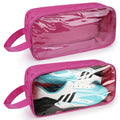 Linkidea 2 Pack Soccer Shoe Carrying Bag, Soccer Cleats Storage Bag, Fit Up to US Men Size 13 Soccer Shoes, Compact Soccer Boots Duffle Bag with Water Resistant Design (Pink)