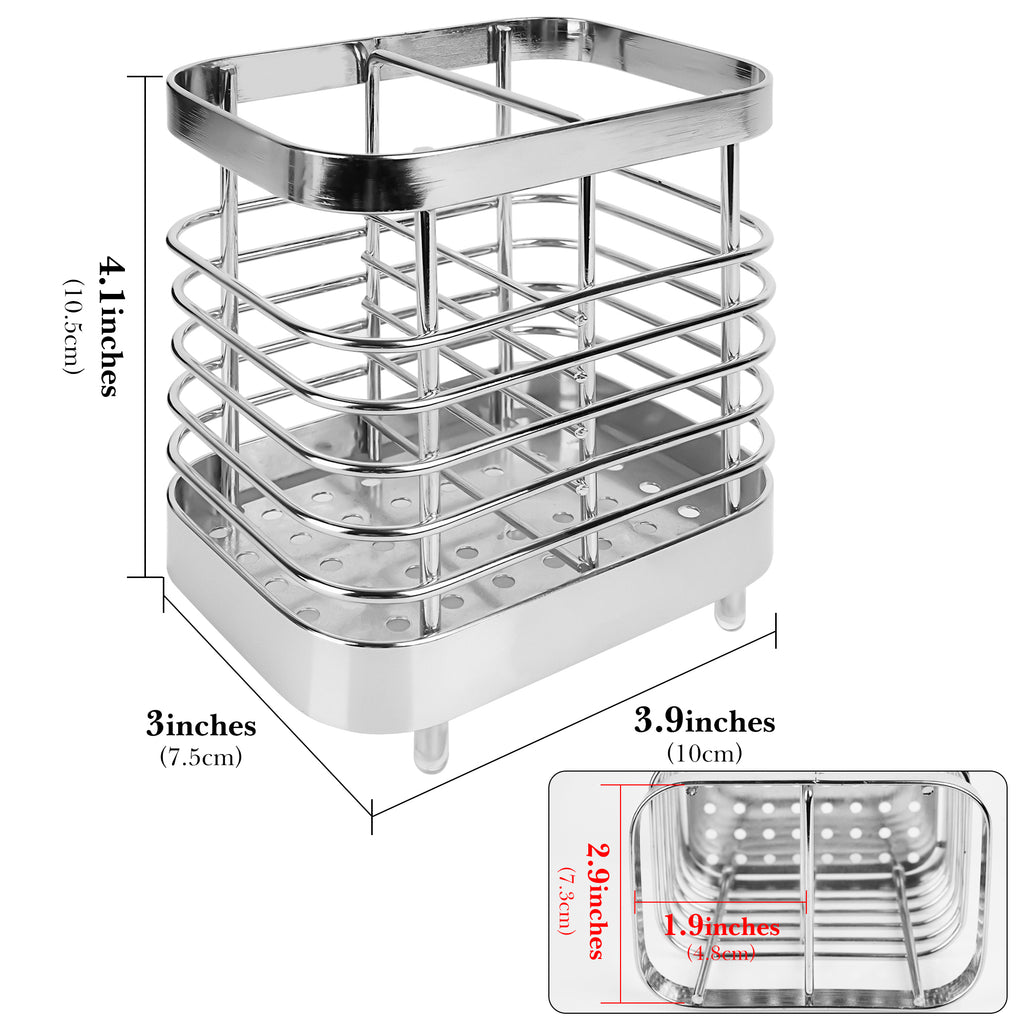 Linkidea Electric Toothbrush Holder, Stainless Steel Vanity Toothpaste Stand, 2 Slots Countertop Organizer Compatible with Oral-B iO Series, Spinbrush Pro 7AM2M (Silver)