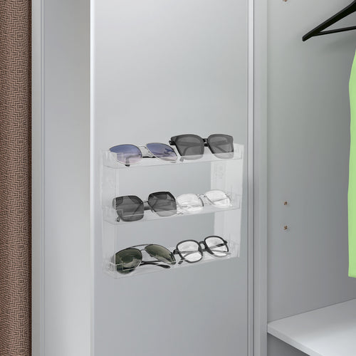 Extra Large Sunglasses Organizer Storage, Wall Mount 3-Layer Splicing Spectacle Holder, Eyewear Display Rack Compatible with Persol PO3352S/PO3328S RayBan RBS0101S/RB8097/RB8089