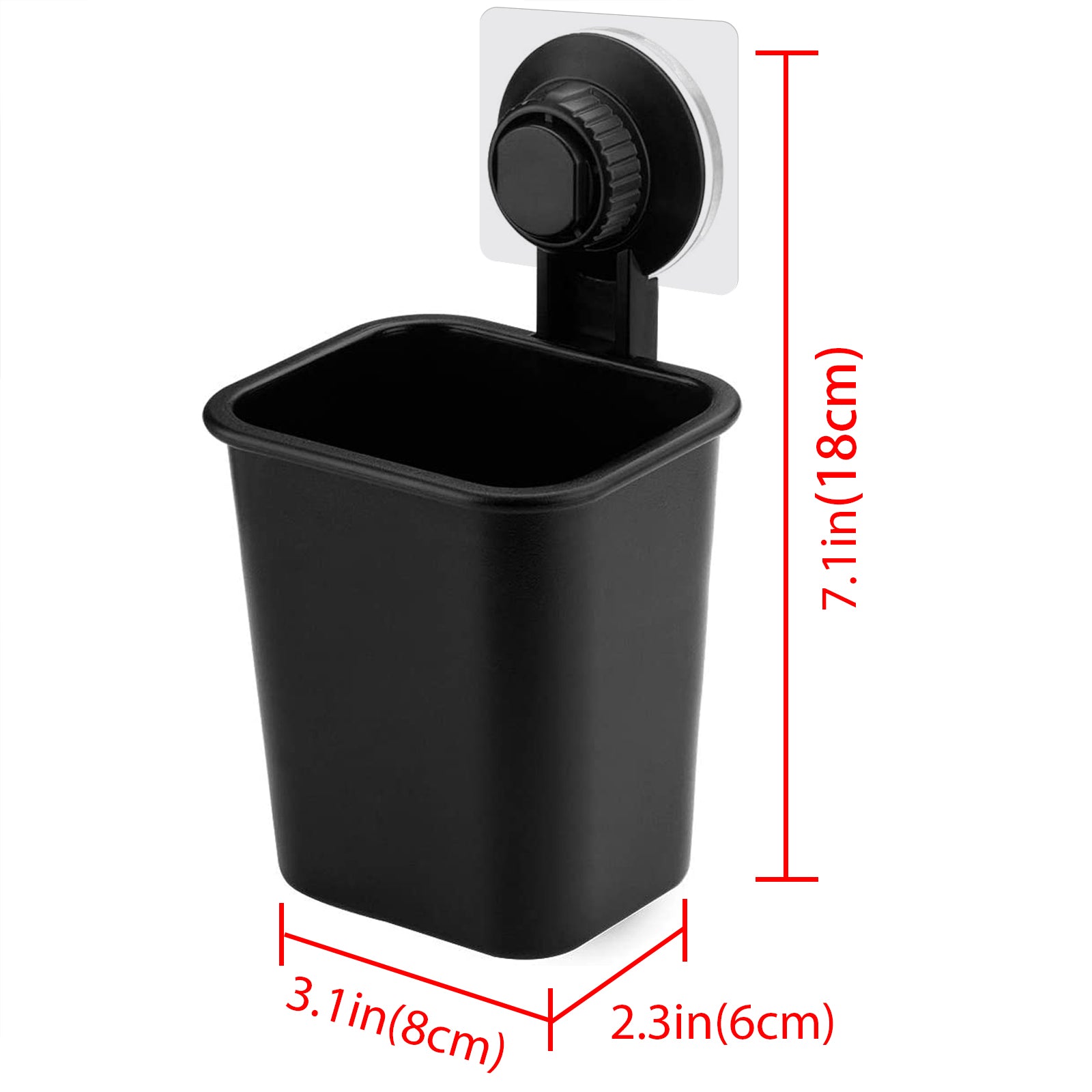 Linkidea Toothbrush Holder Self Adhesive Wall Mounted for Bathroom Shower Wall, Shaver Razor Holder Hanger, Electric / Battery Toothbrush and Toothpaste Organizer, No Drill or Nail Needed (Black)