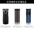 Linkidea 2 Pack Water Bottle Boot Compatible with Contigo West Loop 2.0 16oz/20oz/24oz, Huron 2.0 16oz/20oz, Silicone Anti-Slip Bottle Bottom Bumper Protector (Black)
