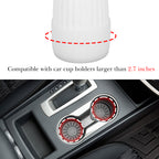 Unbreakable Car Vase for Cup Holder - Durable Plastic Design, Compatible with Most Vehicle Cup Holders, Ideal Decorative Accessory for Cars, Trucks, and SUVs (White)