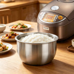 Linkidea Rice Cooker Stainless Steel Inner Pot Compatible with Zojirushi NP-NVC10, NP-KAC10, NW-QAC10 5.5-Cup, Dishwasher Safe, No Coating Replacement Bowl