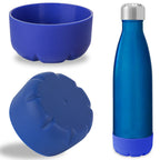 Linkidea 2 Pack Water Bottle Boot Compatible with 17oz ORIGINAL, BJPKPK, MIRA Cascade Cola Shaped Bottles, Silicone Bottle Bottom Sleeve Bumper Protector (Navy Blue)