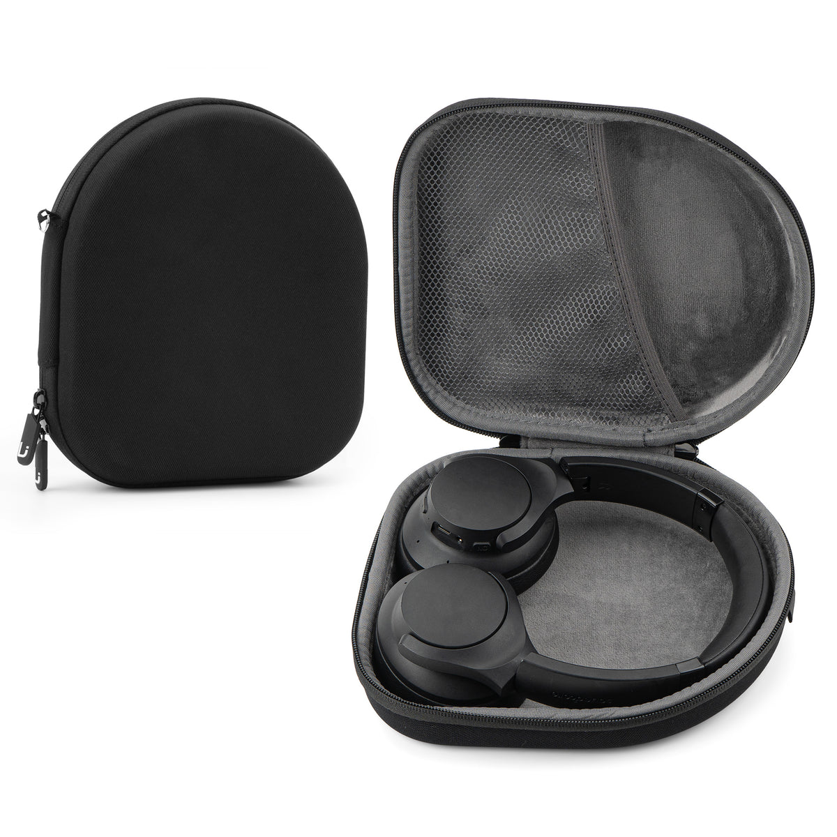 Linkidea Headphones Carrying Case Compatible with Anker Soundcore Q11i, Life Q35, Life Q20, Q20i, Q20+, Q30, Protective Hard Shell Travel Bag with Cable, Charger Storage (Black)