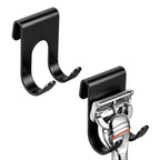 Double Hooks Towel Hanger Rack No-Drill for Frameless Shower Door, 2 Pack
