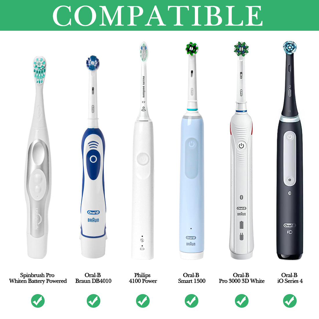 Linkidea Wall Mount Electric Toothbrush Holder with Cover for Bathroom, Wallmount 5 Slots Power Tooth Brush Organizer Compatible with Oral-B iO Series, Philips Sonicare ProtectiveClean (White)