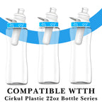 Linkidea 6 Pack Water Bottle Gasket Replacement Compatible with Cirkul 22oz Plastic Series Waterbottle, Silicone O Ring Leak Proof Rubber Seal with Tweezer for Bottle Lid, Blue