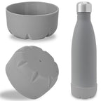 Linkidea 2 Pack Water Bottle Boot Compatible with 17oz ORIGINAL, BJPKPK, MIRA Cascade Cola Shaped Bottles, Silicone Bottle Bottom Sleeve Bumper Protector (Gray)