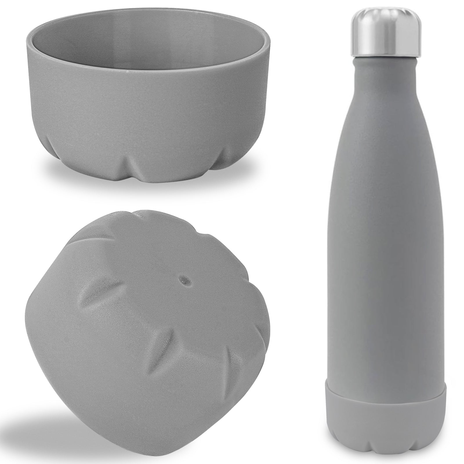 Linkidea 2 Pack Water Bottle Boot Compatible with 17oz ORIGINAL, BJPKPK, MIRA Cascade Cola Shaped Bottles, Silicone Bottle Bottom Sleeve Bumper Protector (Gray)
