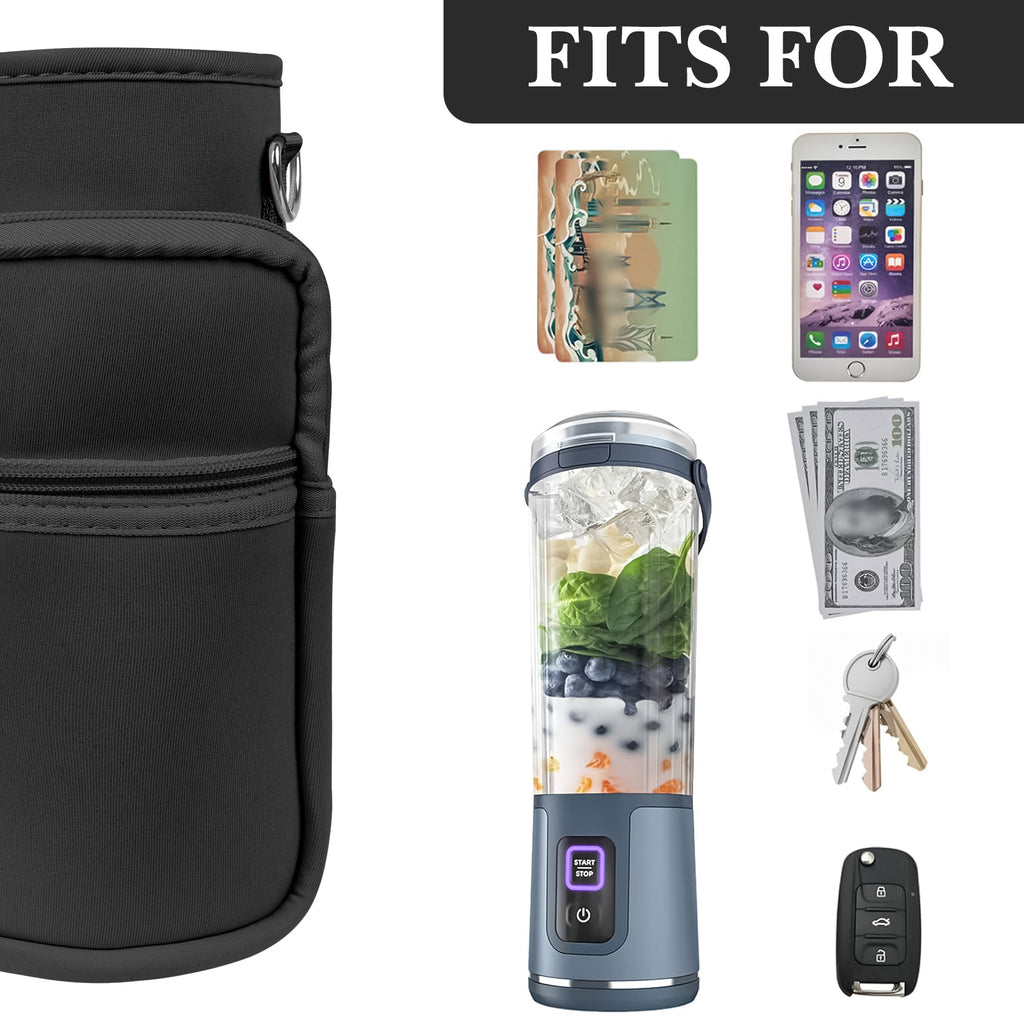 Linkidea Blender Storage Bag, Mini Blender Carrying Bag with Shoulder Strap, Compatible with Ninja BC151NV/BC51NV/BC151BK/BC151CR/ BC151PK/ BC151LD/ BC151BK Blast Portable Blender (Black)