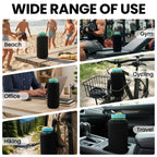 Linkidea Water Bottle Sleeve Compatible with Nalgene Sustain Wide / Narrow Mouth 32oz Bottles, Neoprene Bottle Cover Holder with Hand Strap (Black)
