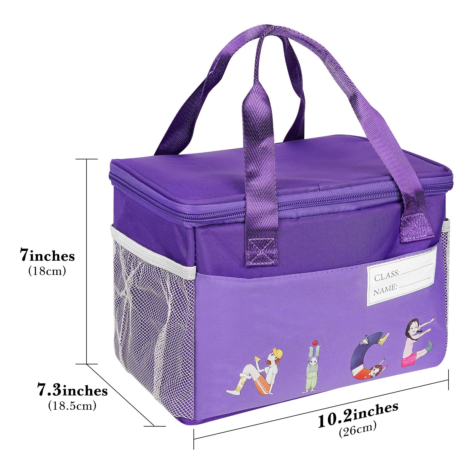 Linkidea Lunch Bag, Large Capacity Lunch Tote Bag Organizer with Hand Strap, Reusable Lunch Box Bag for Picnic, Outdoor, Compatible with B.Box, Sunhanny, Pedeco, QQKO, Xgxn Lunch Box (Purple)