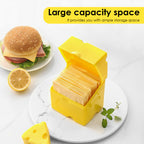 Linkidea 2 Pcs Sliced Cheese Container, ABS Plastic Cheese Holder with Flip Lids, Slice Cheese Container for Refrigerator, Fits to Keep Cheese/Butter Fresh in Fridge (Multi-Color)