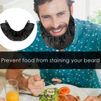 Linkidea 4 Pack Beard Bandana and Facial Beard Comb, XL Size Men Beard Guard Cover, Bedtime Beard Bib Apron Bonnet (Black)