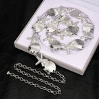 Chain Belt for Women, Silver Shell Starfish with Faux Small Pearls Waist Belt, Max 47 Inch Adjustable Chunky Body Chain for Dresses, Party, Casual Wear, Fashion Jewelry Accessory