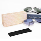 Extra Large Sunglasses Case, Oversized Sun Glasses Organizer Soft Bag Storage Organizer Compatible withDIOR Diorbay S1U Prada PR 59WS PR 63XS RB4401D RBS0101S RB8097 RB4098 (XXL, Yellow)