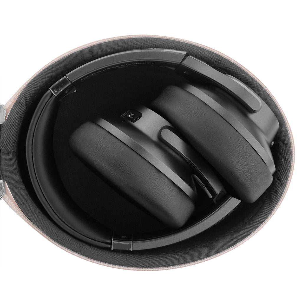 Linkidea Headphones Carrying Case Compatible with Anker Soundcore Q11i, Life Q35, Life Q10, Replacement Protective Hard Shell Travel Bag (Matte Gold)