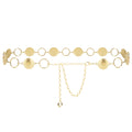 Plus Size Chain Belt for Women, Round Pieces Metal Chain Belt Women Belly Waist Chains, Extra Long Body Chain, 39-59 Inch Adjustable Chunky Belt Chain (XXL, Gold)