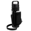 Linkidea Water Bottle Carrier with Shoulder Strap Compatible with YETI Rambler Bottle 26oz, Yonder 25oz, Waterbottle Sling Bag Holder with Mesh Phone Pocket, Black