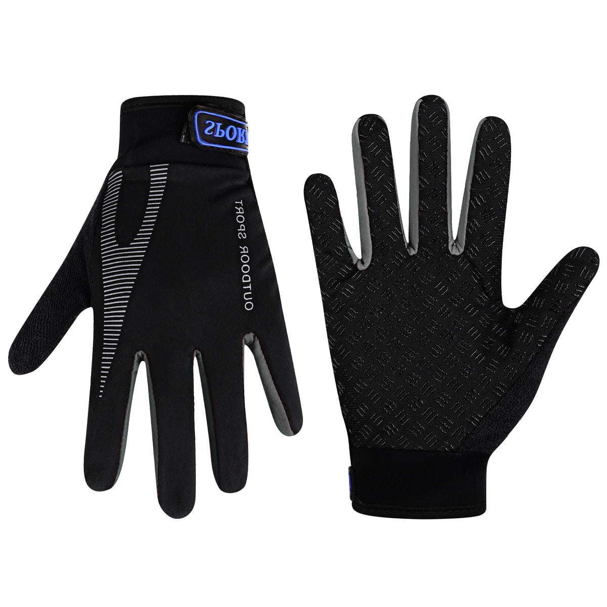 Linkidea Kids Winter Running Gloves, Adjustable Compression Gloves with Anti-Slip Grip Fits Kids Youth, Breathable Soccer Accessories Compatible Touchscreen (Grey, M)