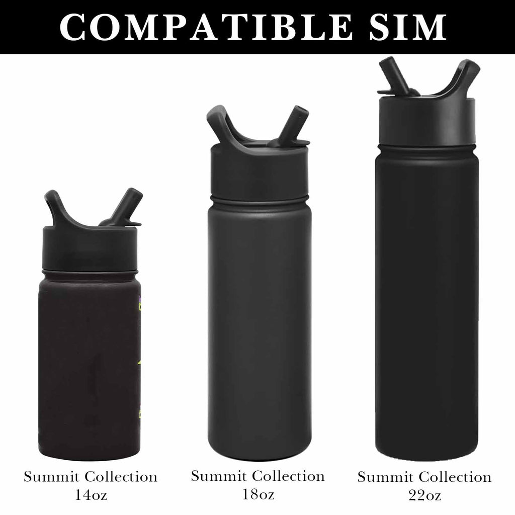 Linkidea 2 Pack Water Bottle Boot Compatible with Simple Modern Summit Collection 14oz/18oz/22oz, Silicone Waterbottles Bottom Bumper Protector (Black)