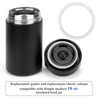 Linkidea 10 Pcs Silicone Seal Replacement, Exact Fit Lid Seal Gasket Compatible with Simple Modern Food Jar, Exact Fit to 16 Ounce (White)