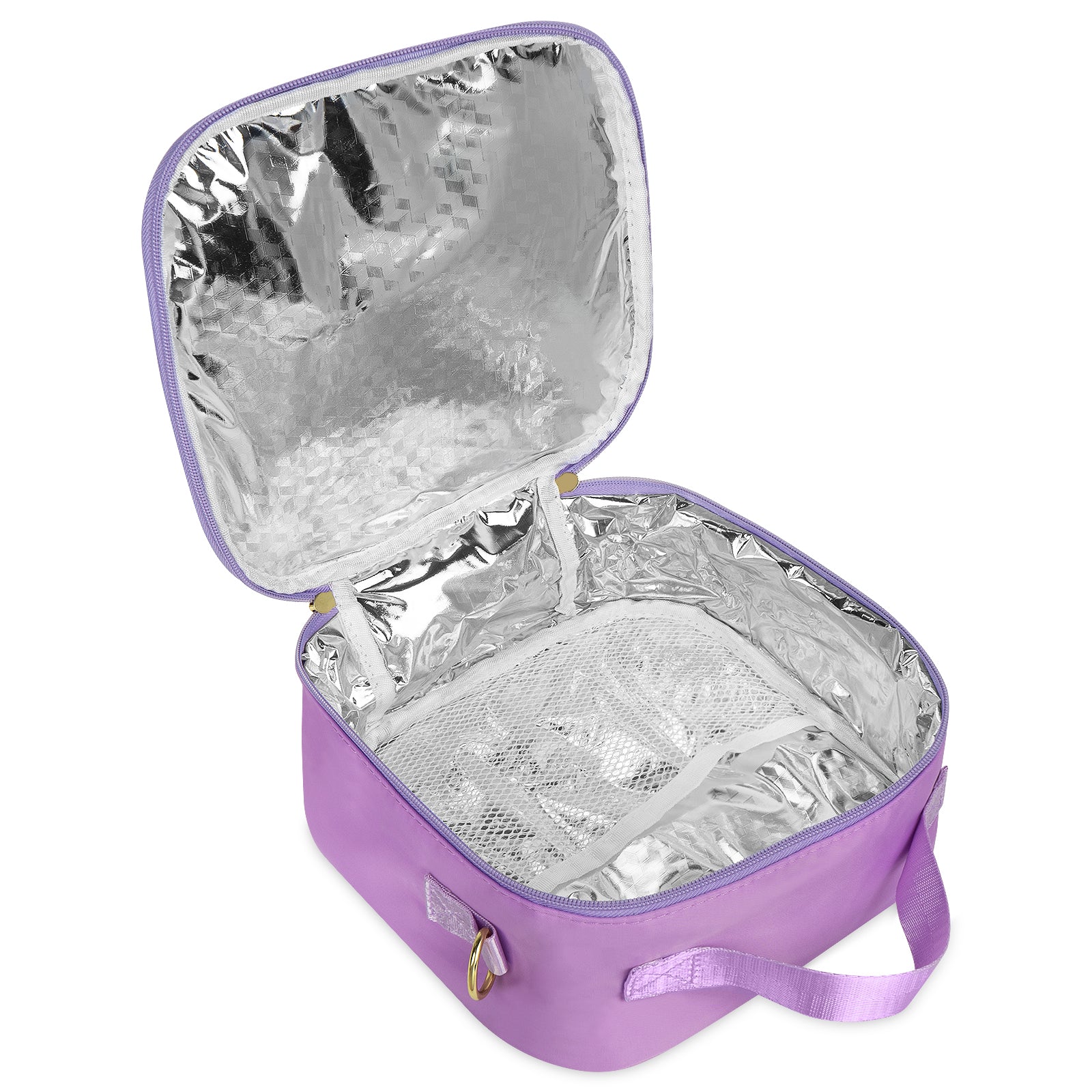 Linkidea Lunch Tote Bag, Cartoon Pattern Lunch Box Bag, Portable Reusable Lunch Box Container for Picnic or Camping, Compatible with B.Box, Sunhanny, Pedeco, QQKO, Xgxn Lunch Box (Purple)