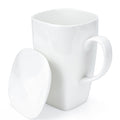 Linkidea 20oz Extra Large Fine Bone China Coffee Mug with Lid, Lightweight Coffee Cups with Handles for Office and Home, Microwave and Dishwasher Safe