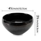 Linkieda Handcrafted Ceramic Shaving Bowl for Wet Shaving, Compatible with All Shaving Brushes, Unique Jian Zhan Glaze for Bathroom Use (Black)