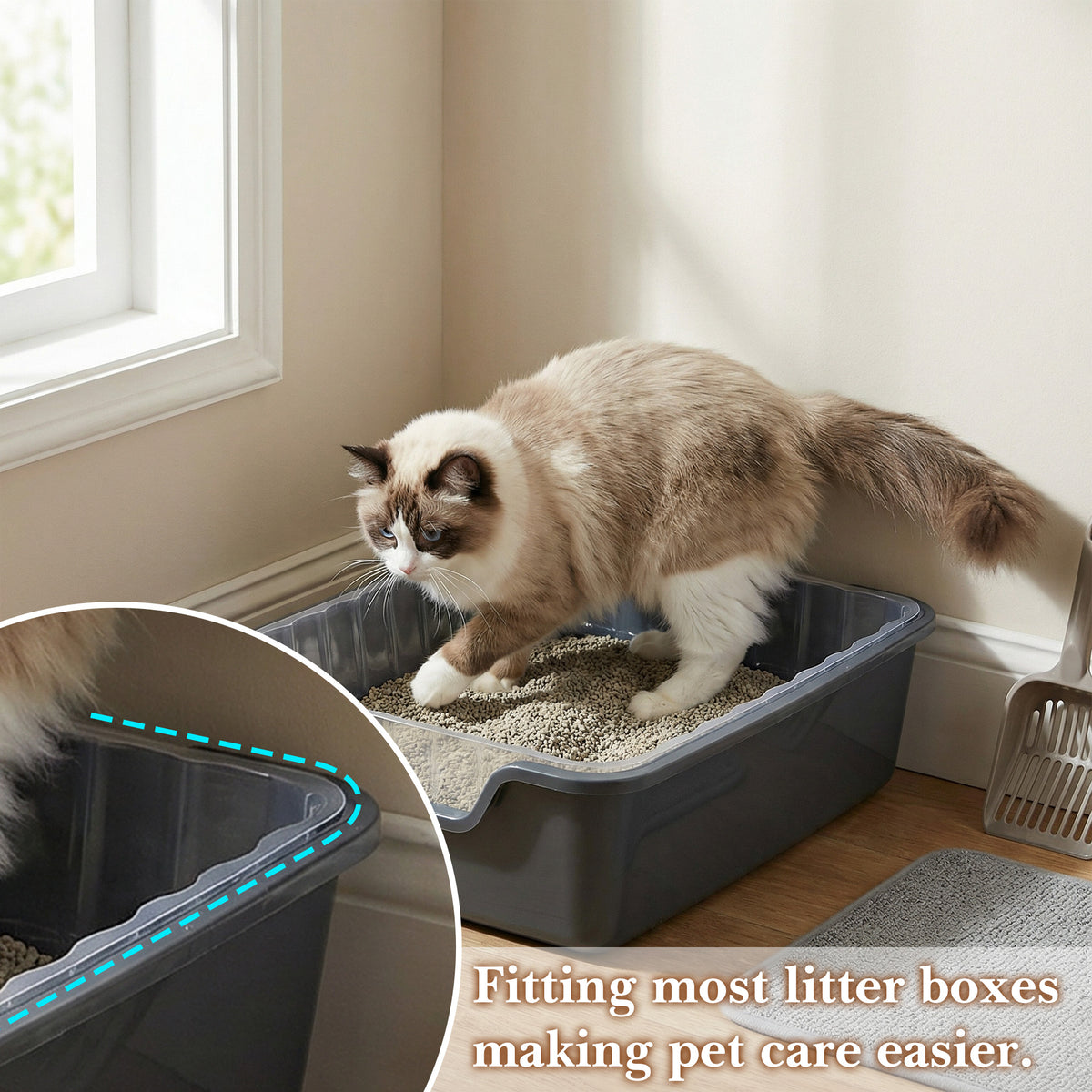 10 Pack Disposable Cat Litter Box, Waterproof Leakproof Plastic Litter Pan, Weekly Replaceable No-Clean Portable Kitty Toilet Tray