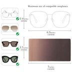 Portable Sunglasses Pouch Case with Cleaning Cloth, Durable Eyewear Soft Storage Organizer Bag Compatible with Ray-Ban RB4098/RB3825 Persol PO3328S