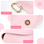 Linkidea Oversized Sunglasses Pouch, Large Frame Glasses Pouch for Sunglass, Eyeglasses Travel Bag Compatible with Rayban Aviator Titanium/Reverse Warby Parker Johanna/Bridie (Pink)