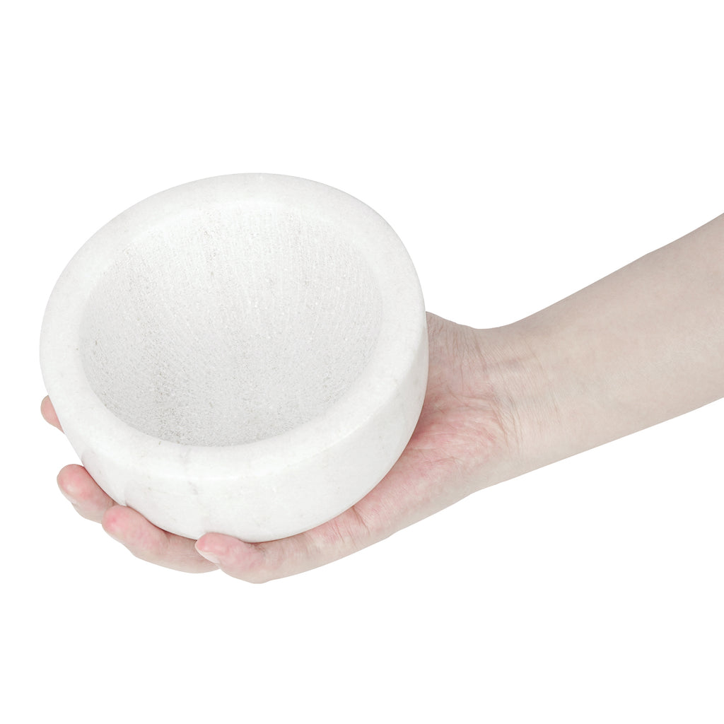 Linkidea Marble Shaving Soap Bowl, 100% Natural Marble with Interior Grooves for Maximum Lather, Heat Retaining Stone Provides a Luxurious Hot Shave Experience, Gift for Husband, Dad (White)