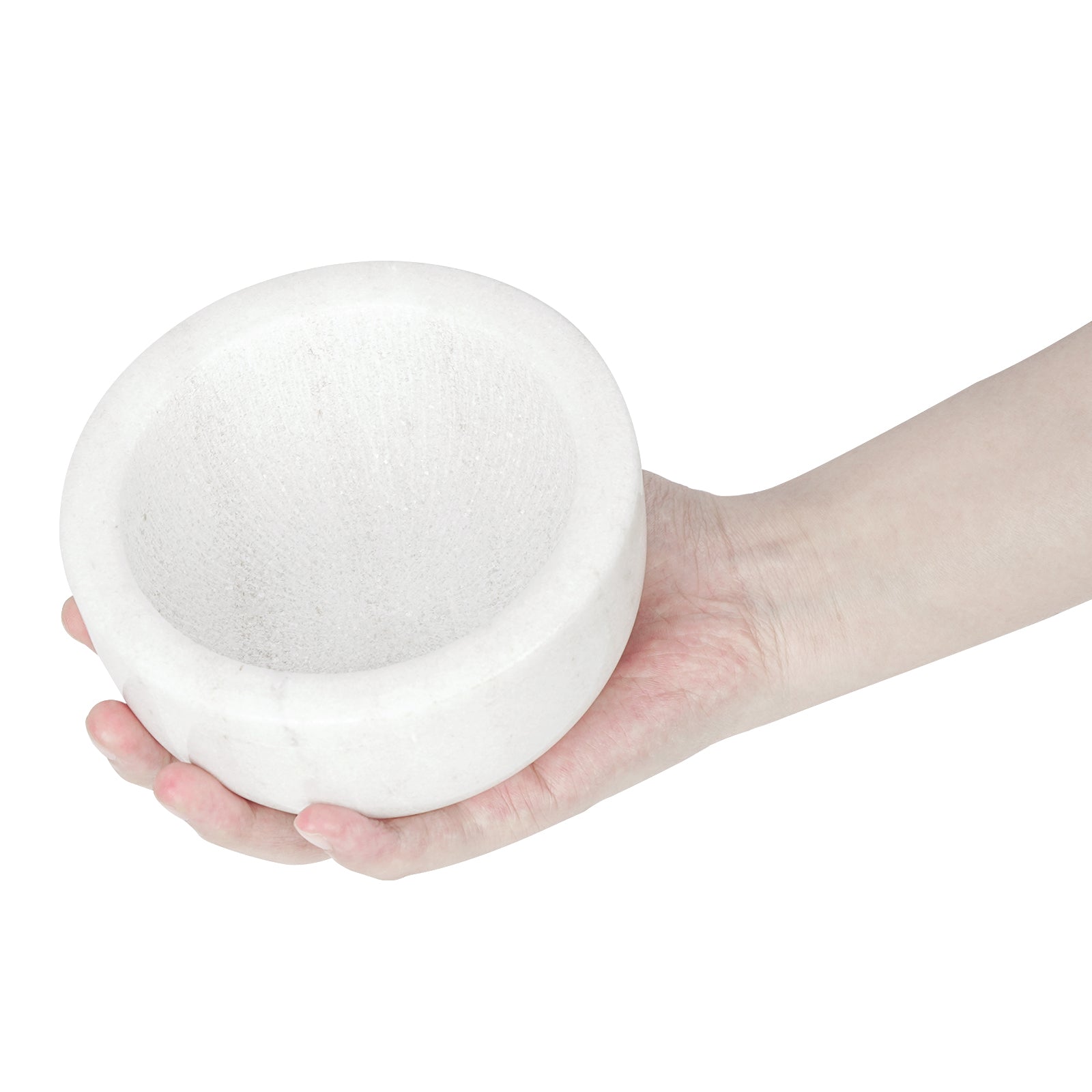 Linkidea Marble Shaving Soap Bowl, 100% Natural Marble with Interior Grooves for Maximum Lather, Heat Retaining Stone Provides a Luxurious Hot Shave Experience, Gift for Husband, Dad (White)