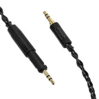 Linkidea 6N OCC Headphone Replacement Cable Compatible with ATH-R50X, ATH-M50x, ATH-M40x, ATH-M60x, ATH-M70x, 3.5mm Stereo Audio Cable for DAC, Amplifier, PC, Phone (4.9ft/1.5m, Black)