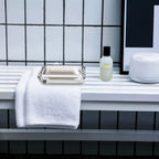 Linkidea Rectangle Glass Bar Soap Dish, Soap Saver Tray for Bathroom Counter, Glass Sponge Dish Holder Case Box for Shower (Clear)