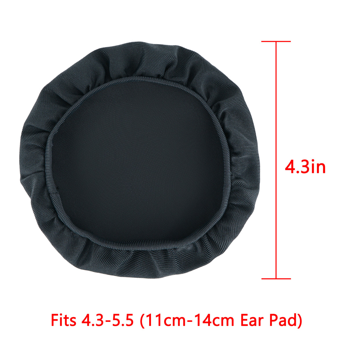 Linkidea Washable Fabric Earpad Covers for 4.3"-5.5" (11-14 cm) Headphones, Compatible with Sennheiser HD 490 PRO, Audeze Maxwell, Turtle Beach Stealth 700(Size L, Dark gray)