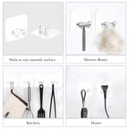 Linkidea 5 Pack Plastic Wall Mounted Razor Holder, Self-Adhesive Shaver Hook for Bathroom Shower, Space-Saving Storage Compatible with Gillette Vector 3 Razors