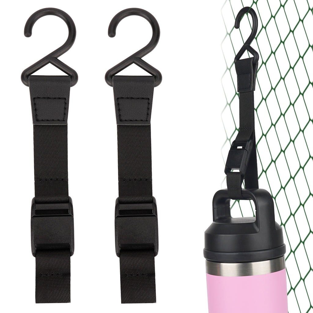 Linkidea 2 Pack Fence Hooks for Water Bottle, Compatible with YETI Rambler Bottle 18oz/26oz/36oz/46oz/64oz, S Shaped Hook Hanger Magnetic Buckle for Outdoor Sports Camping