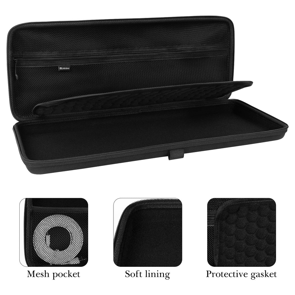 Linkidea Hard Travel Case for Compact 90%-96% Keyboard, Computer 100 Key Wireless / Wired Keyboard Carrying Protective Storage Box Bag, Compatible with RK Royal KLUDGE S98, AULA F99 Pro