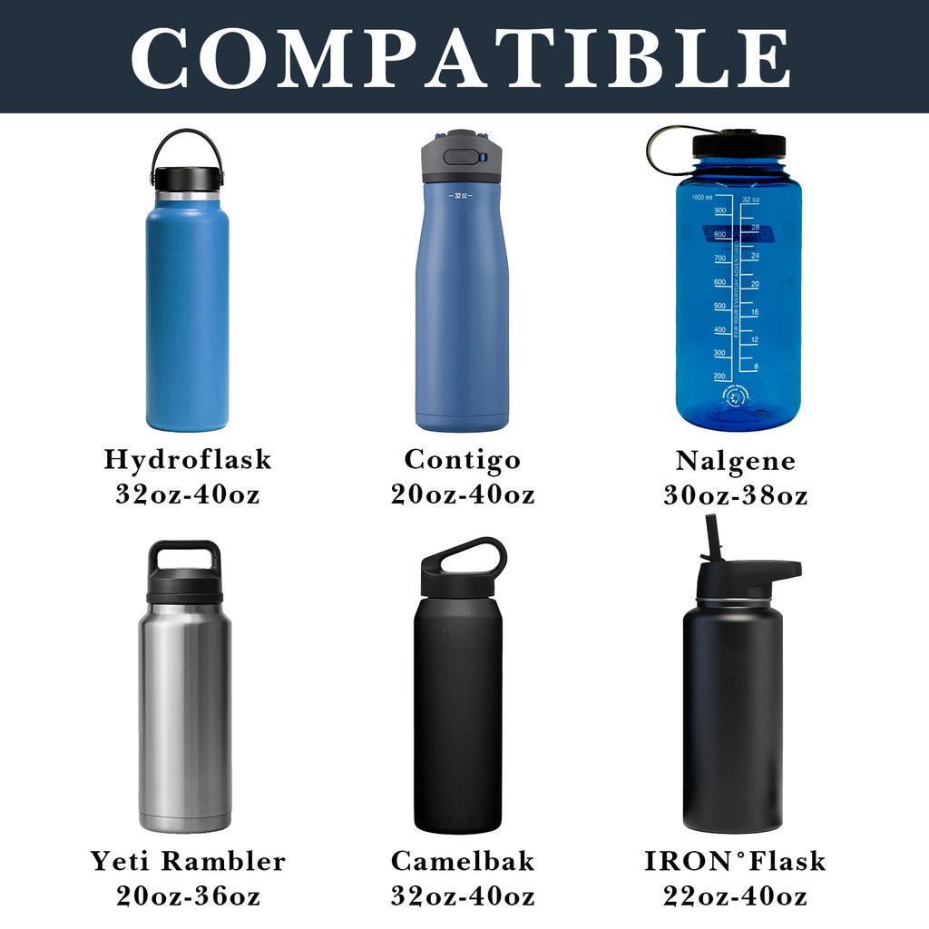 Linkidea Car Seat Side Large Water Bottle Holder Compatible with Owala FreeSip 24oz/32oz, Yeti Rambler 26oz/36oz, Auto Seat Large Car Bottle Hanging Storage Organizer with Mesh Pocket, Grey